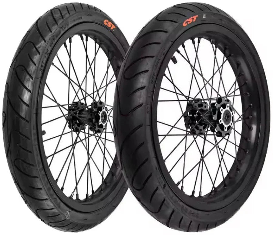 E-Moto Wheels (Black+Silver)